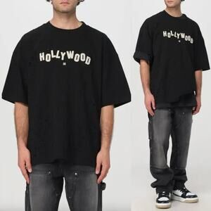 AMIRI | Hollywood Shotgun Tee in Black Distressed T-Shirt XXL